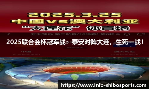 2025联合会杯冠军战：泰安对阵大连，生死一战！