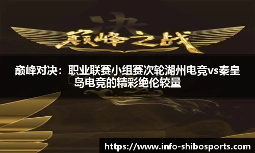 巅峰对决：职业联赛小组赛次轮湖州电竞vs秦皇岛电竞的精彩绝伦较量